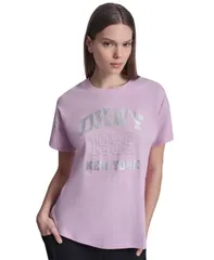 ダナ キャラン ニューヨーク レディース トップス Tシャツ 半袖 ロゴ DKNY Sport ShortSleeve DKNY New York 1989 Logo TShirt Pink Laveのサムネイル
