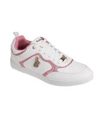 ベベ レディース シューズ スニーカー Bebe Womenstylish and Sparkly Sneaker with Rhinestone Dangle Charms White multiのサムネイル