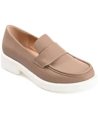 ジュルネ コレクション レディース シューズ スリッポン・ローファー ヒール Journee Collection Womensaydee Block Heeloafers Taupe トープ