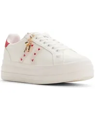 アルド レディース シューズ スニーカー レース ALDO Womens Adores Low Top LaceUp Sneakers White Smooth ホワイトのサムネイル