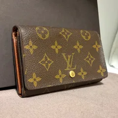 b68 ポルト モネ ビエ トレゾール　ポルトフォイユ トレゾール　インターナショナル 旧型　Louis Vuitton ルイ ヴィトン　2つ 折り　二つ折り　フラップ ボタン 式　財布　コンパクト　ミニ ウォレット　モノグラム