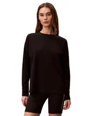 【送料無料】 カルバンクライン レディース Tシャツ トップス Womens ClassicFit LongSleeve TShirt Black