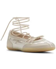 アルド レディース シューズ スニーカー レース ALDO Womens Arabelia LaceUp Ballet Sneakers Beige Smooth ベージュのサムネイル