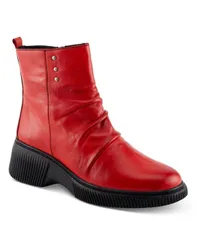 スプリングステップ レディース シューズ ブーツ・レインブーツ Spring Step Nayana Booties with Removable Cushioned Insole Red レッド