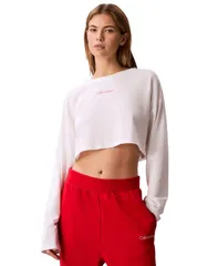 カルバンクライン レディース トップス Tシャツ クロップド Calvin Klein Performance Womens Commuterelaxed Cropped TShirt Classic White ホワイト