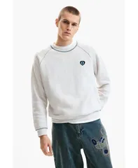 デジグアル メンズ アウター パーカー・スウェット シャツ コットン Desigual Mens Basicotton Sweatshirt Off white オフホワイトのサムネイル