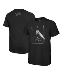 【送料無料】 マジェスティック メンズ Tシャツ トップス Mens Threads Aidan Hutchinson Black Detroit Lions Graphic Tshirt Black