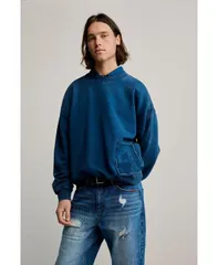 デジグアル メンズ アウター パーカー・スウェット シャツ ロゴ Desigual Mens Plain sweatshirt logo Blue ブルーのサムネイル
