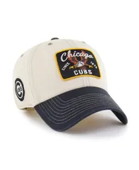 【送料無料】 47ブランド メンズ 帽子 アクセサリー Mens NaturalBlack Chicago Cubs Keepsake Collection Clean Up Adjustable Hat Natural Black