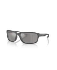 アーネット メンズ アクセサリー サングラス・アイウェア Arnette Mens Rectangle Polarized Sunglasses AN4373 Matte Dark Grey グレーのサムネイル