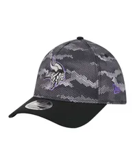 【送料無料】 ニューエラ メンズ 帽子 アクセサリー Mens Black Minnesota Vikings Camo AFrame 39THIRTY Flex Hat Black