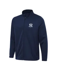 アンティグア メンズ アウター ジャケット・ブルゾン Antigua Mens Navy New York Yankees Links 2 FullZip Golf Jacket Navy ネイビー