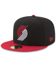 【送料無料】 ニューエラ レディース ジャケット・ブルゾン ブレザー アウター Portland Trail Blazers Basic 2 Tone 59FIFTY Fitted Cap BlackRed
