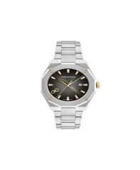 [Free Shipping] Ferragamo Men's Watch Accessory Men's Silver Stainless Steel Bracelet Watch 40mm Silver
