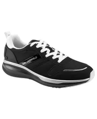 カール ラガーフェルド メンズ シューズ スニーカー レース ロゴ Karlagerfeld Mens LaceUp Runner Logo Sneakers Black ブラックのサムネイル