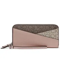 カルバンクライン レディース アクセサリー 財布 Calvin Klein Womens Audrey Signature Wallet PetalAlm TaupeVanilla Khaki カーキのサムネイル