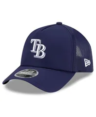 【送料無料】 ニューエラ メンズ 帽子 アクセサリー Mens Navy Tampa Bay Rays 2026 Batting Practice Apex 9FORTY Adjustable Trucker Hat Navy