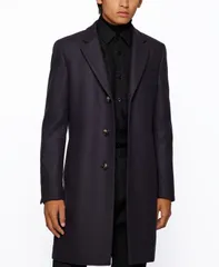 ヒューゴボス メンズ アウター コート ウール Hugo Boss MenslimFit Formal Wool Coat Dark Blue ブルーのサムネイル