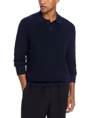 ボス メンズ アウター ニット・セーター ポロシャツ ウール BOSS HUlio Wool Polo Sweater Dark Blue ブルーのサムネイル