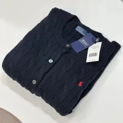 POLO RALPH LAUREN(ポロラルフローレン) ケーブル ニット コットン クルーネック カーディガン