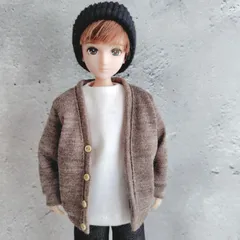 ドールカーディガン　Sサイズ　リカちゃんボーイフレンド　 はるとくん　レンくん　ピュアニーモL　ハンドメイド　アウトフィット