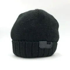 DIESEL ディーゼル ニット帽 ビーニー ブラック 黒 牛革パッチ アクリルのサムネイル