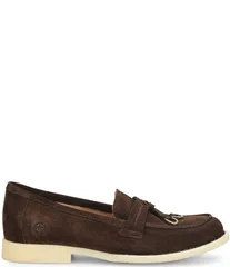 ボーン レディース シューズ パンプス スエード ローファー Born Mika Suede Tassel Loafers Dark Brown ブラウン