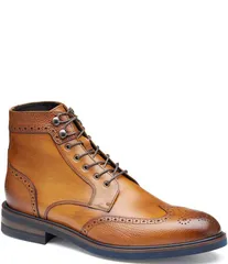 ジョンストンアンドマーフィー メンズ シューズ ブーツ・レインブーツ ウィングチップ ブーツ Johnston Murphy Collection Mens Hartley Wingtip Boots Tan タン
