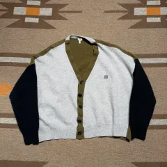 TIMEセール)百貨店購入)LOEWE ロエベ アナグラム ウール ニット カーディガン M