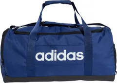 アディダス adidas リニア ダッフル ミディアム バッグ ボストンバック カバン 多機能 ポケット 収納 ショルダーストラップ 持ち運び 外出 お出かけ 普段使い シンプル ロゴ  KWQ26 IN6116 ダークブルー/ホワイ