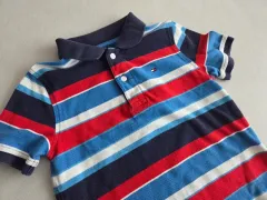 トミーヒルフィガー ストライプ 半袖 カラーTシャツ 6 7t (男の子 120)