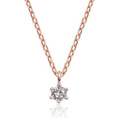 4℃ 0.075ct ダイヤモンド K10 ピンクゴールド PG ネックレス - メルカリ