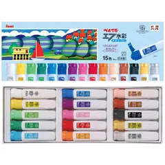 絵の具 エフ水彩 WFC2-15 ぺんてる ポリチューブ入り 15色のサムネイル