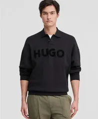 ヒューゴボス メンズ アウター パーカー・スウェット ポロシャツ ロゴ 長袖 Hugo Boss Mens Dimolox LongSleeve Snaplacket Logo Polo Sweatsのサムネイル