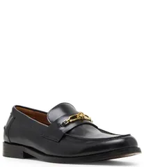 スティーブ マデン メンズ シューズ スリッポン・ローファー レザー Steve Madden Mens Norton Leather Bit Buckle Dress Loafers Black ブラック