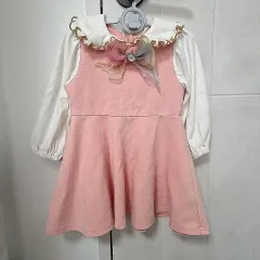 女の子 プリンセス服 ピンク リボン ONE PIECE 100 ゲストルック