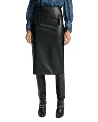 ヴェロニカ ベアード レディース ボトムスカート レザー フェイクレザー Veronica Beard Holmes Faux Leather Skirt Black ブラック
