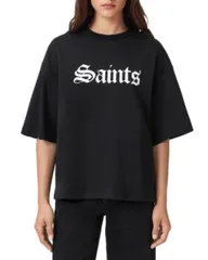 オールセインツ レディース トップス Tシャツ ALLSAINTSaint Amelie Tee Black ブラックのサムネイル