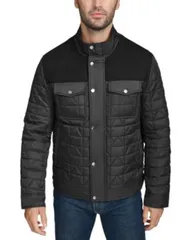 コールハーン メンズ アウター ジャケット・ブルゾン Cole Haan Multimedia Jacket Black ブラックのサムネイル