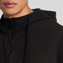 ライルアンドスコット メンズ アウター パーカー・スウェット フルジップ Lyle and Scott Softshell Hybrid Zip Throughoodie Black ブラックのサムネイル
