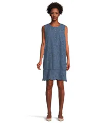 モッドドック レディース トップス ワンピース レース Mododoc Lace Tank Shift Dress Pacific Blue ブルー