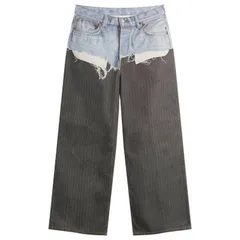 アクネ ストゥディオズ メンズ ボトムス デニムパンツ プリント ジーンズ Acne Studios 1981 Trompe l oeil Pinstripe Print Jeans BlueBlacのサムネイル