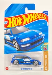 MATTLE HOTWHEELS HW:'70S VS '90S 1/10 HYW81 '90 HONDA CIVIC EF ブルー 28/250のサムネイル