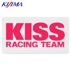 KIJIMA キジマ K1472 ステッカー KISS ピンク文字 ホワイトバック M 100×55mmのサムネイル