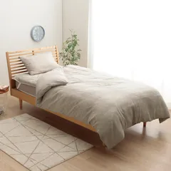 新品 イケヒコ 寝具 掛け布団カバー 留めひも付 ファスナー セミダブルロング マスクロス グレー 約170×210cm ジャガード織 綿混 通年 年間 オールシーズン ナチュラル やさしい肌触り 立体的 洗濯機可能 さらさら ＃1195870130205のサムネイル