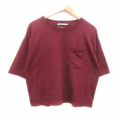 コロニー COLONY 2139 Tシャツ カットソー クルーネック 五分袖 F 赤 レッド /YK