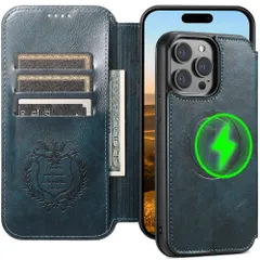 新品 JCGOOD iPhone 15 Plus ケース 手帳型 MagSafe対応 いphone15 Plus ケース マグセーフ ワイヤレス充電対応 カード収納 アイフォン15 プラス カバー 手帳 スタンド機能 財布型 カード入れ マグネット式 本革 レ