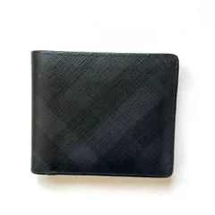 バーバリー　BURBERRY 二つ折り財布　シャドーチェック　ブラックのサムネイル