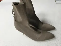 ZARA ザラ ニット ソックス アンクル ブーツ ブラウン 255