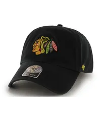 47 ブランド メンズ アクセサリー 帽子 47 Brand Mens Black Chicago Blackhawks Team Clean Up Adjustable Hat Black ブラック